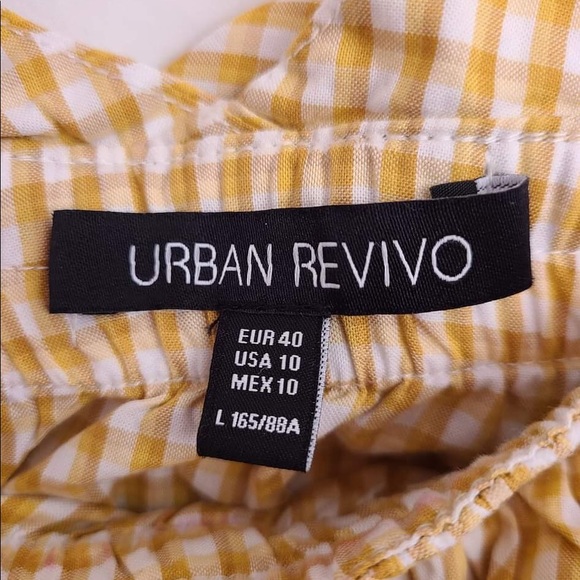 Urban Revivo Yellow Plaid Dress - Picture 4 of 4